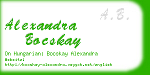 alexandra bocskay business card